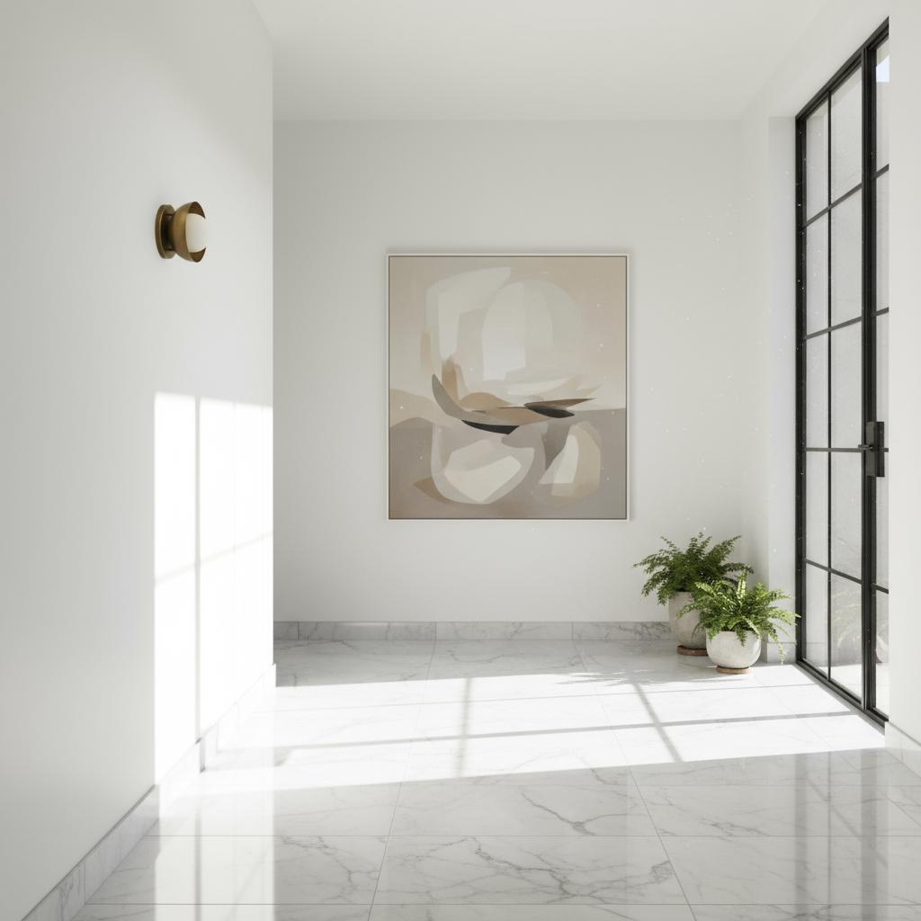One-Light Brass Dome and Opal Globe Wall Sconce