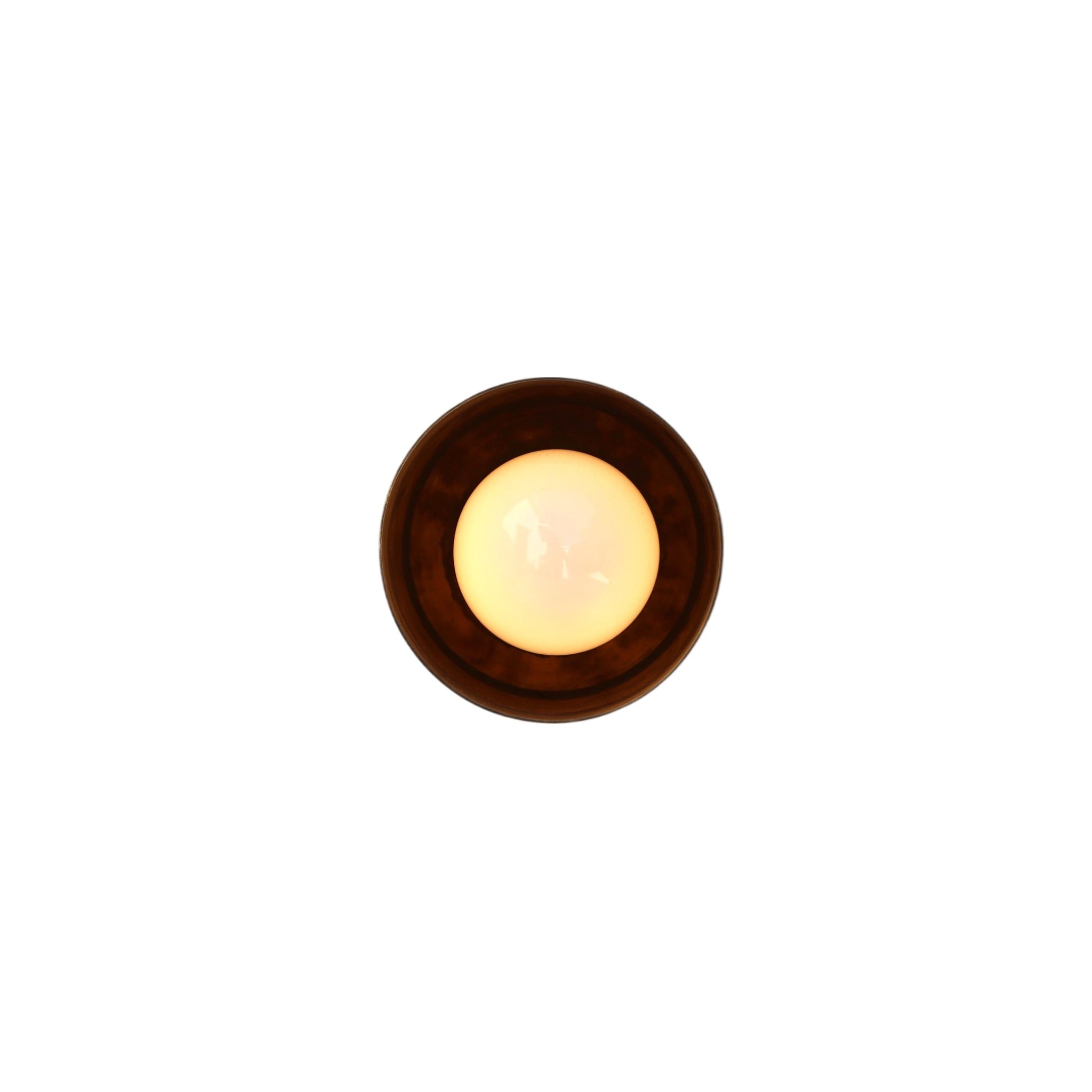 One-Light Brass Dome Flush Mount Ceiling Light