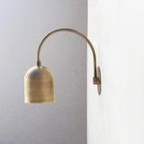 One-Light Brass Dome Gooseneck Wall Sconce