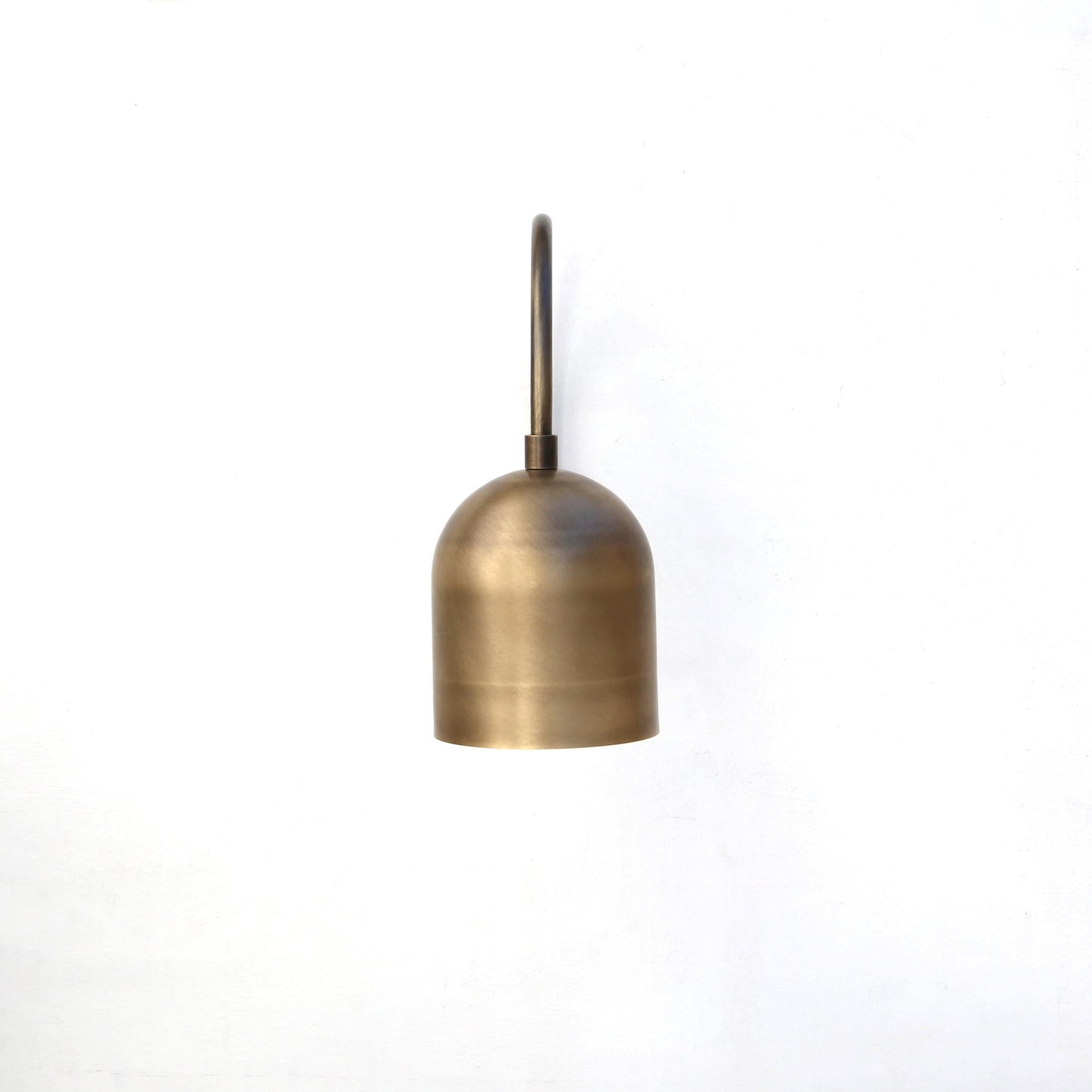 One-Light Brass Dome Gooseneck Wall Sconce