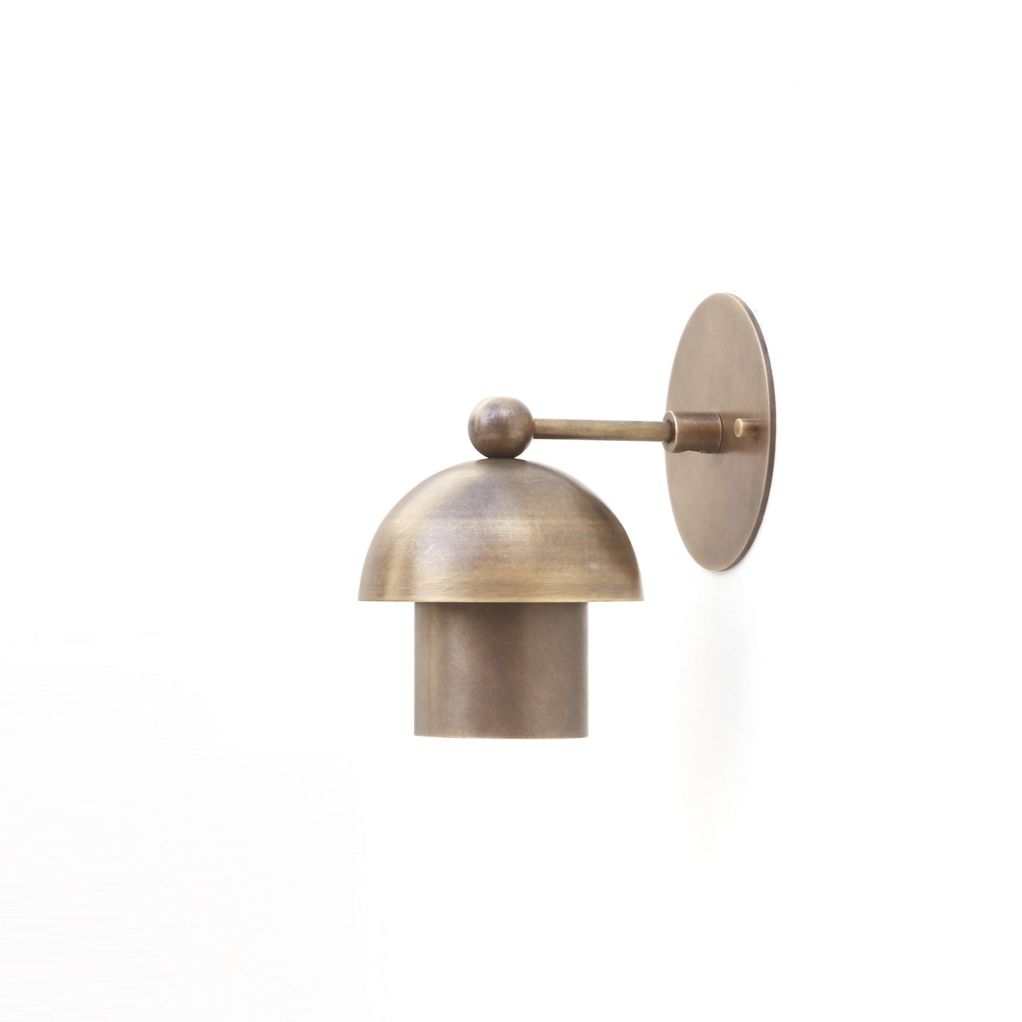 One-Light Brass Dome Wall Sconce