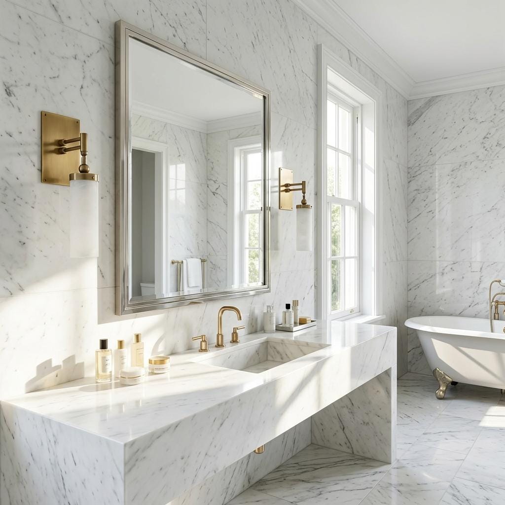 One-Light Brass Wall Sconce with Tall Alabaster Cylinder Shade