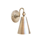 One-Light Cast Brass Cone Wall Sconce