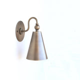One-Light Cast Brass Cone Wall Sconce