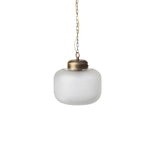 One-Light Chain Pendant with Glass Drum Shade