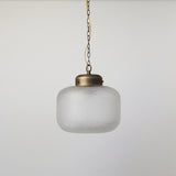 One-Light Chain Pendant with Glass Drum Shade