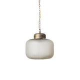 One-Light Chain Pendant with Glass Drum Shade