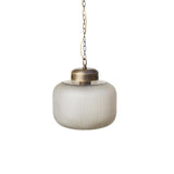 One-Light Chain Pendant with Glass Drum Shade