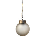 One-Light Chain Pendant with Ribbed Glass Globe