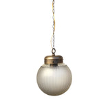 One-Light Chain Pendant with Ribbed Glass Globe