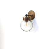 One-Light Clear Glass Globe Wall Sconce
