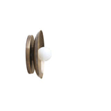One-Light Concave Brass Disc Wall or Ceiling Light