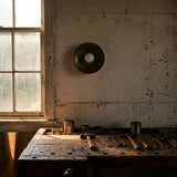One-Light Concave Brass Disc Wall or Ceiling Light