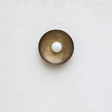 One-Light Concave Brass Disc Wall or Ceiling Light