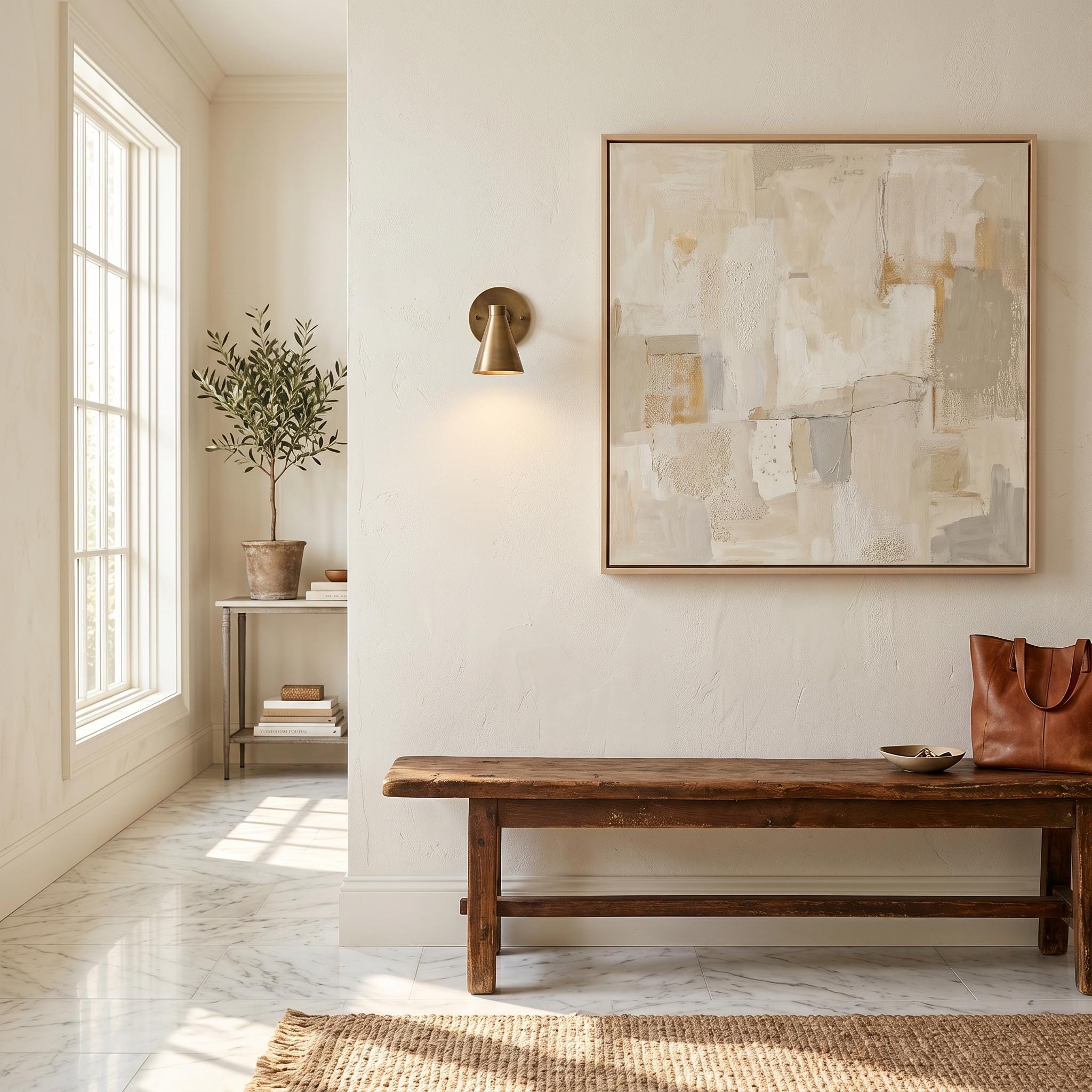 One-Light Cone Shade Wall Sconce in Solid Brass