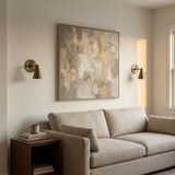 One-Light Cone Shade Wall Sconce in Solid Brass