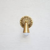 One-Light Cone Wall Sconce with Cast Rosette Backplate