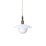One-Light Cord Pendant with Opal Glass Cone Shade