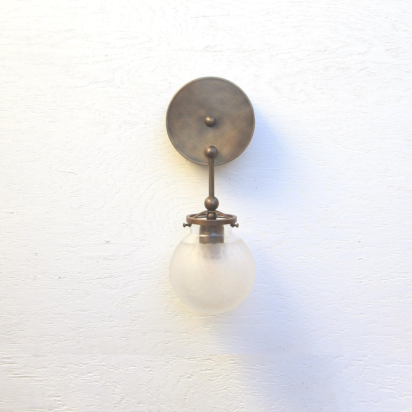 One-Light Cut Glass Globe Wall Sconce