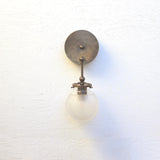 One-Light Cut Glass Globe Wall Sconce