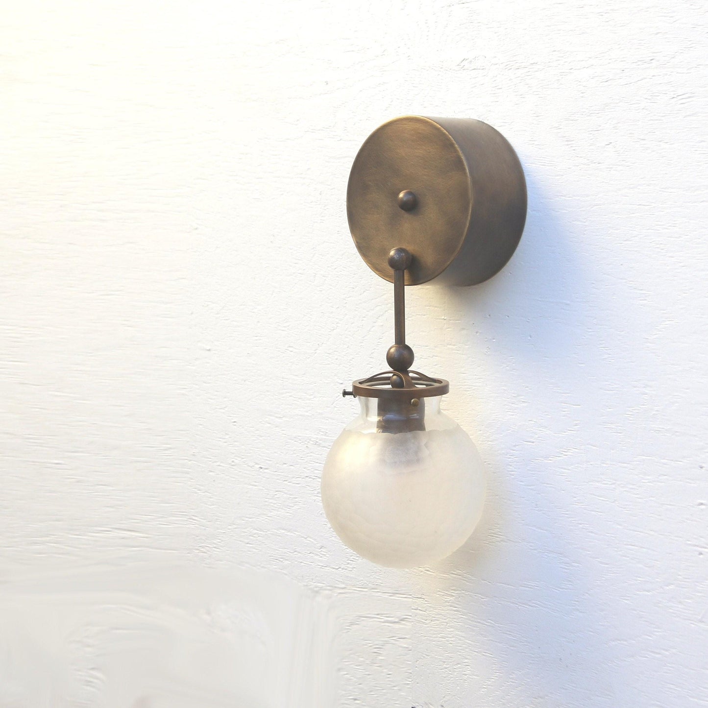One-Light Cut Glass Globe Wall Sconce