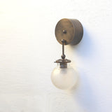 One-Light Cut Glass Globe Wall Sconce