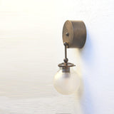 One-Light Cut Glass Globe Wall Sconce