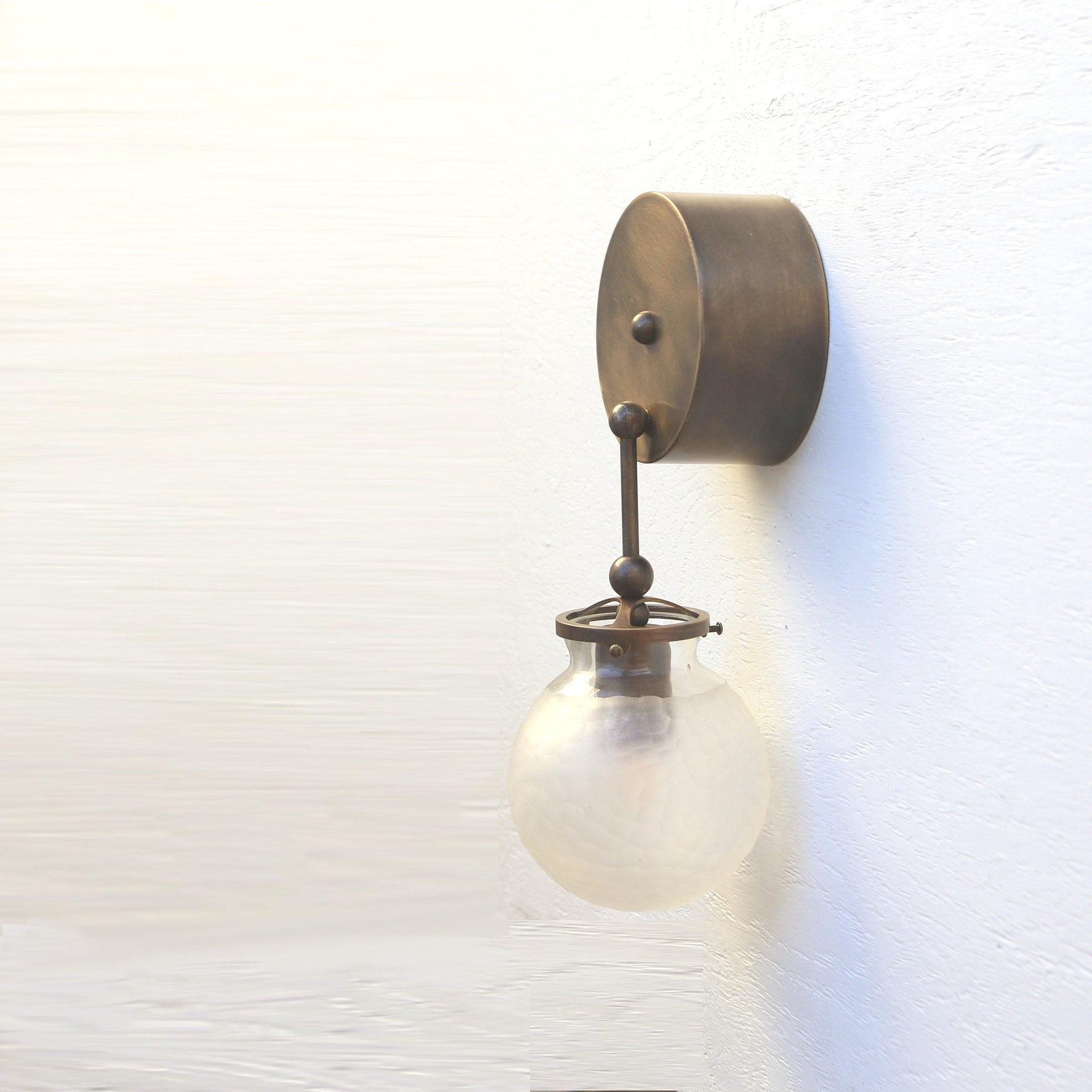 One-Light Cut Glass Globe Wall Sconce