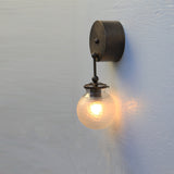 One-Light Cut Glass Globe Wall Sconce