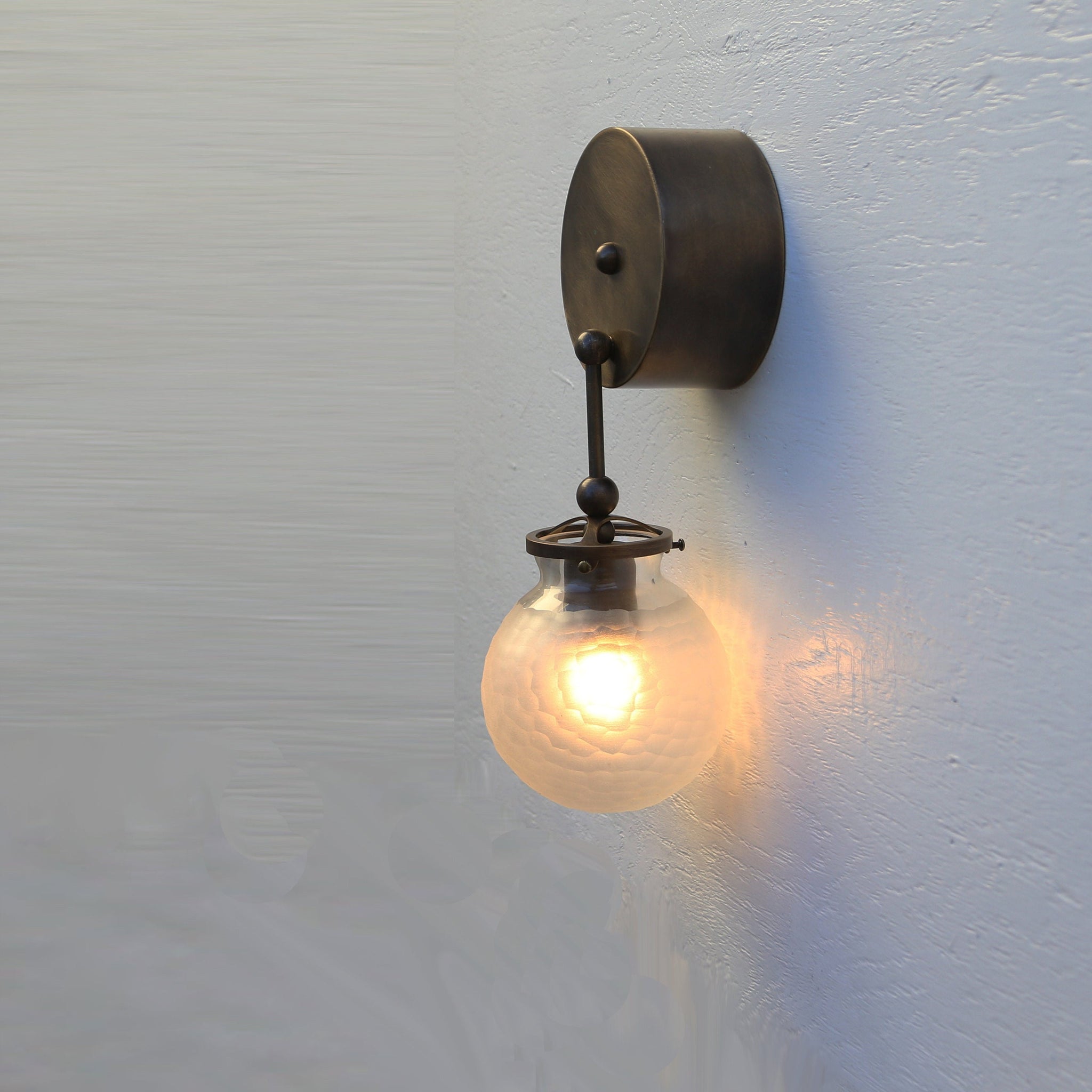 One-Light Cut Glass Globe Wall Sconce