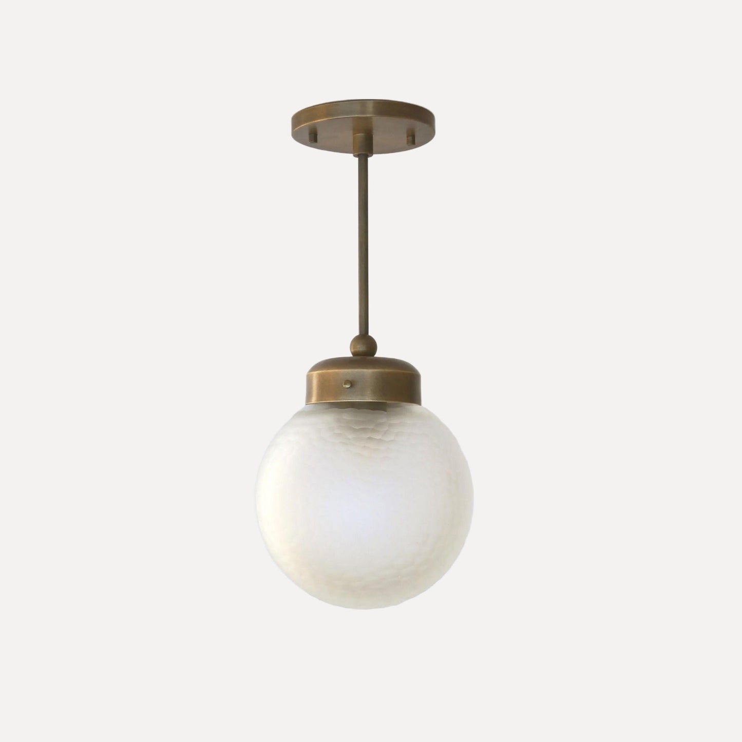 One-Light Diamond-Cut Glass Globe Pendant Light