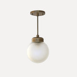 One-Light Diamond-Cut Glass Globe Pendant Light