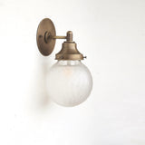 One-Light Diamond-Cut Glass Globe Wall Sconce