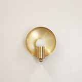 One-Light Dished Brass Reflector Wall Sconce