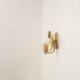 One-Light Dished Brass Reflector Wall Sconce