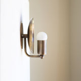 One-Light Dished Brass Reflector Wall Sconce