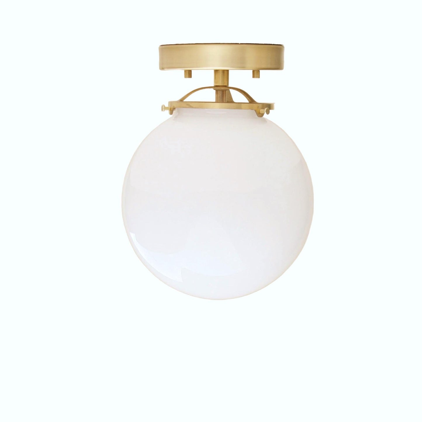 One-Light Eight-Inch Opal Globe Flush Mount Ceiling Light