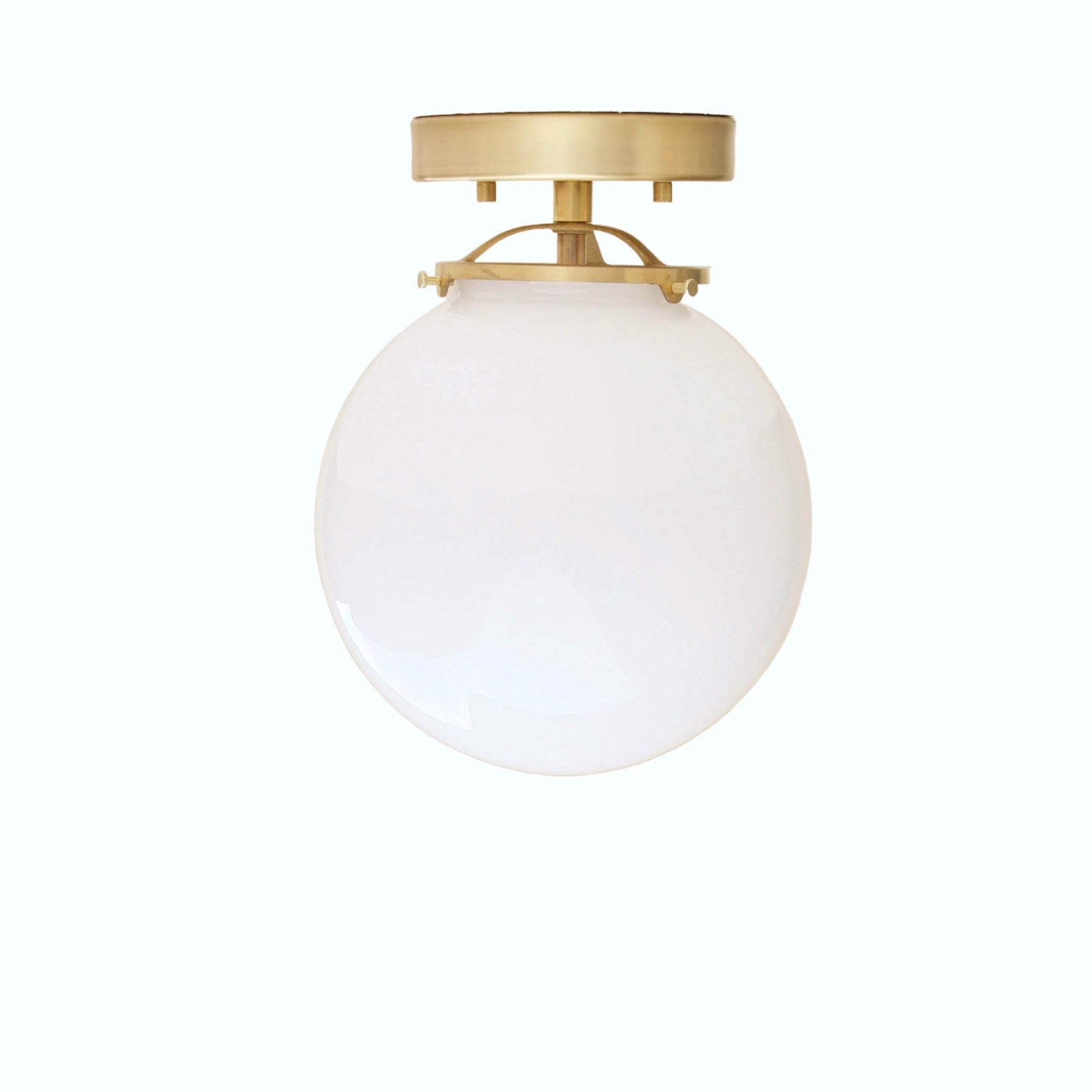 One-Light Eight-Inch Opal Globe Flush Mount Ceiling Light