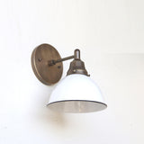 One-Light Enamel Dome Shade Wall Sconce