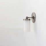 One-Light Flat-Top Opal Glass Cylinder Wall Sconce
