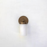 One-Light Flat-Top Opal Glass Cylinder Wall Sconce