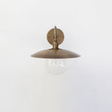 One-Light Gooseneck Wall Sconce with Round Glass Globe