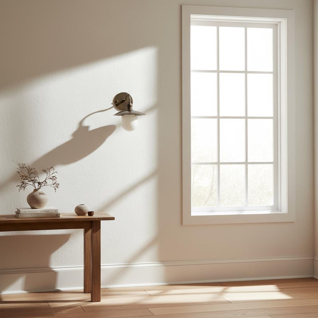 One-Light Industrial Wall Sconce with Brass Shade and Milk Glass Diffuser