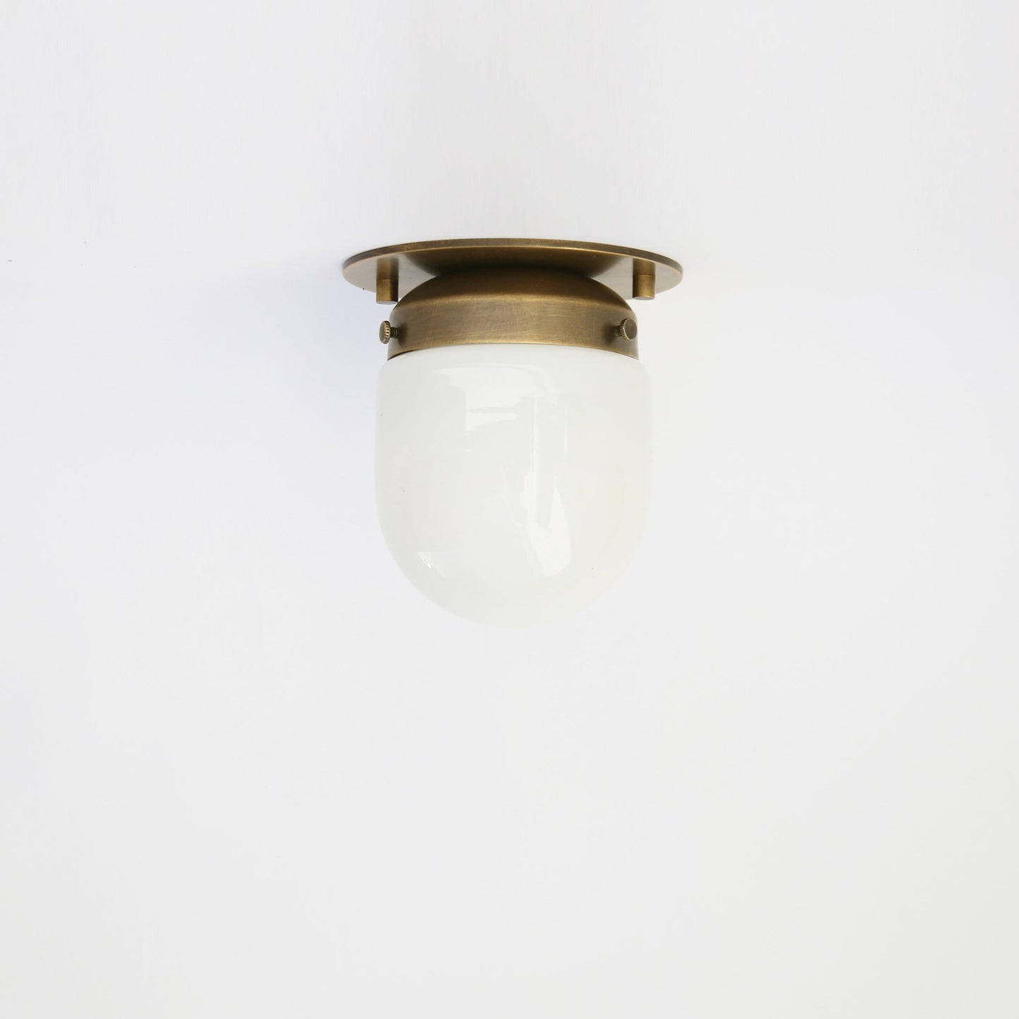 One-Light Mini Glass Shade Flush Mount Ceiling Light