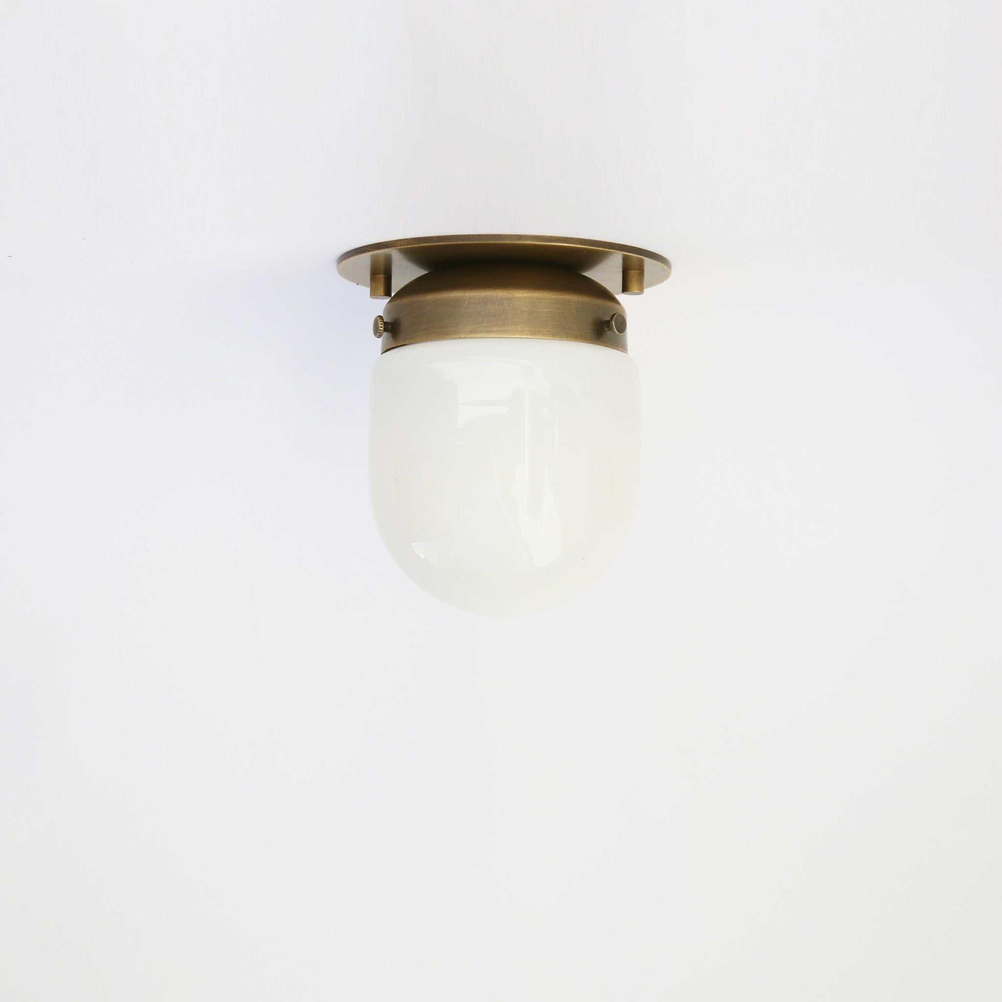 One-Light Mini Glass Shade Flush Mount Ceiling Light