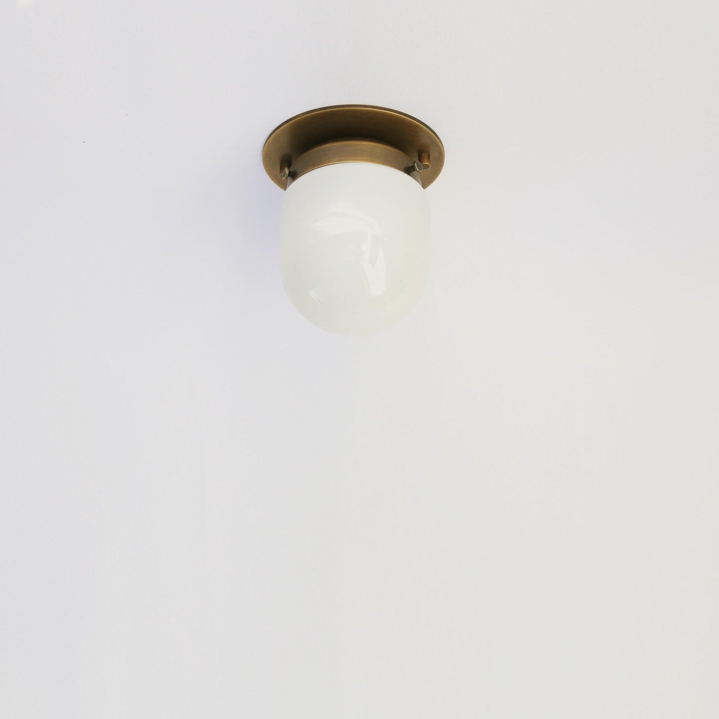 One-Light Mini Glass Shade Flush Mount Ceiling Light
