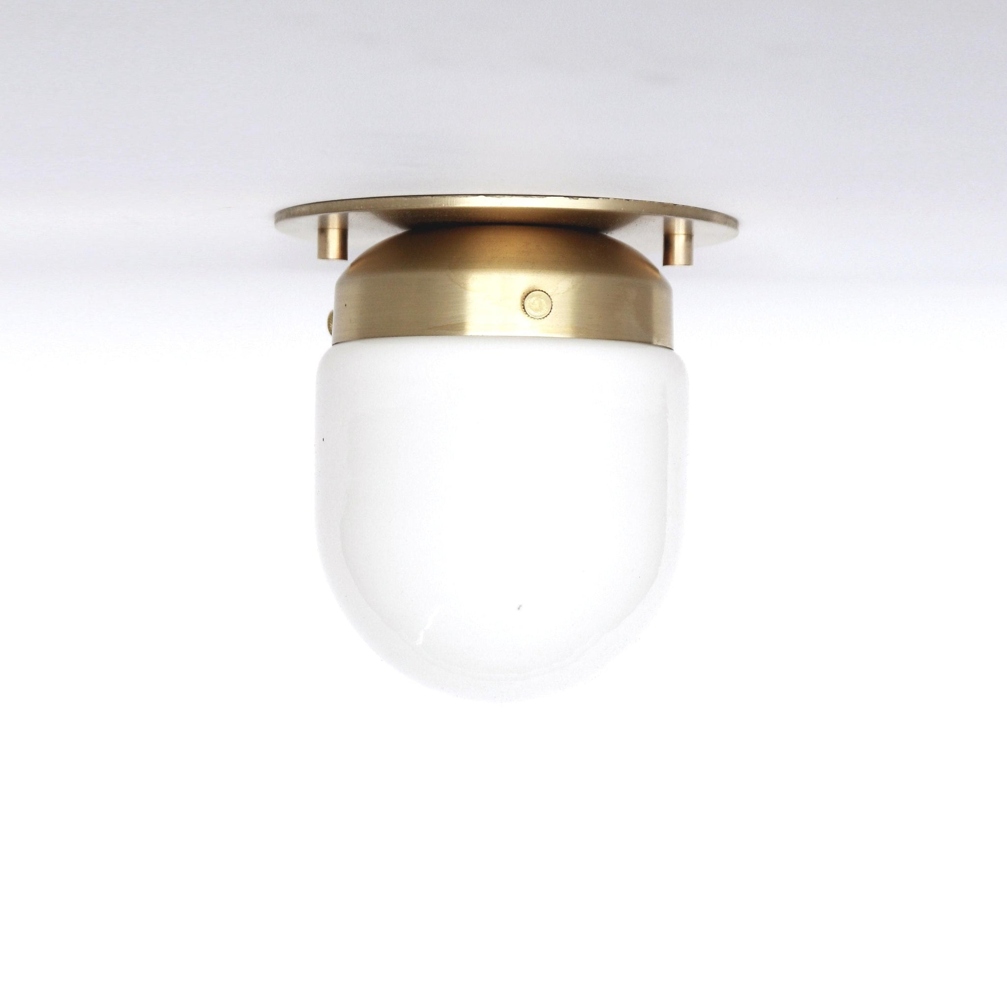 One-Light Mini Glass Shade Flush Mount Ceiling Light