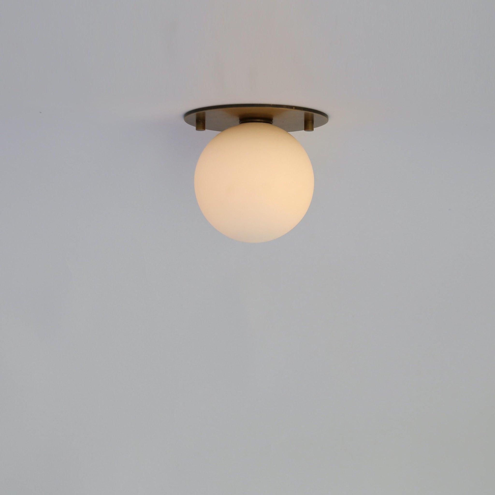 One-Light Mini Globe Flush Mount Ceiling Light