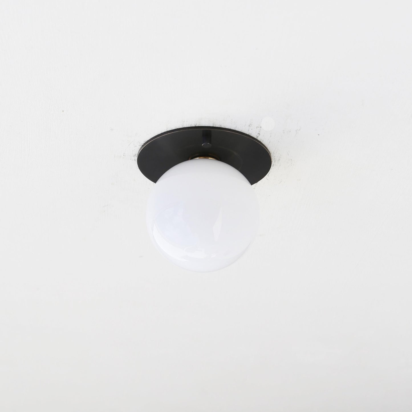One-Light Mini Globe Flush Mount Ceiling Light