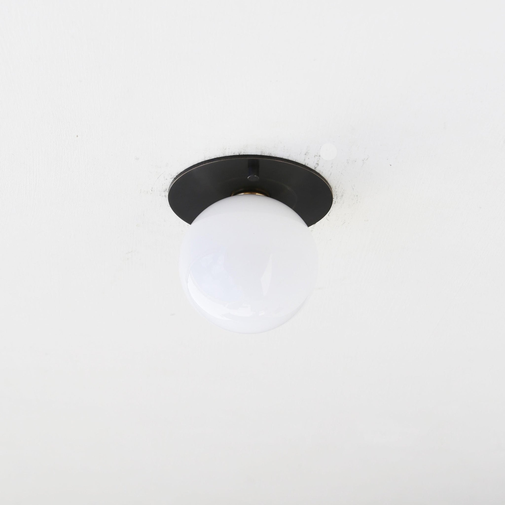 One-Light Mini Globe Flush Mount Ceiling Light